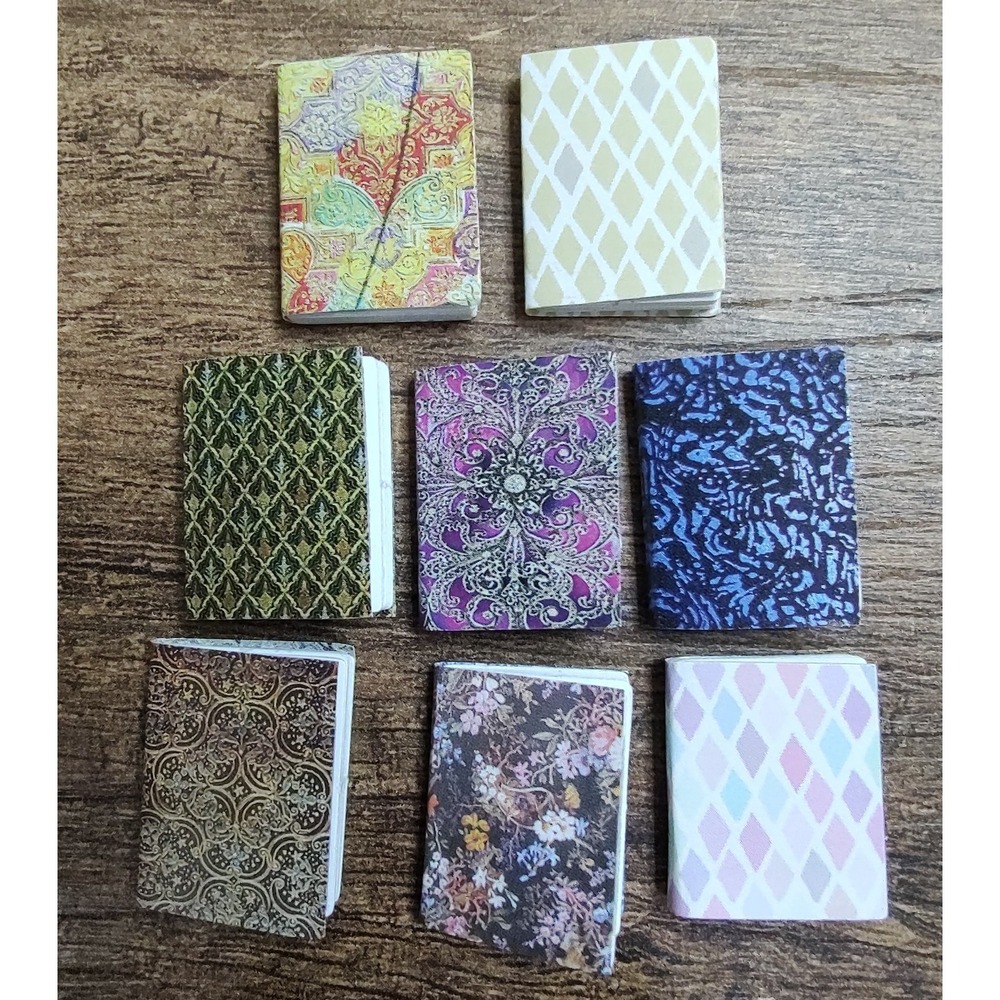 1:12 Dollhouse Miniature Notebook Lot Of 8